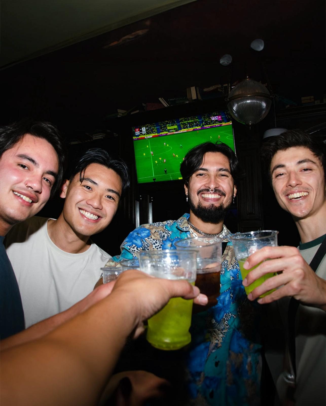 Cheers at the bar